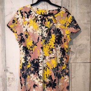 ILE New York Size 16 Floral Shirt Dress NWT